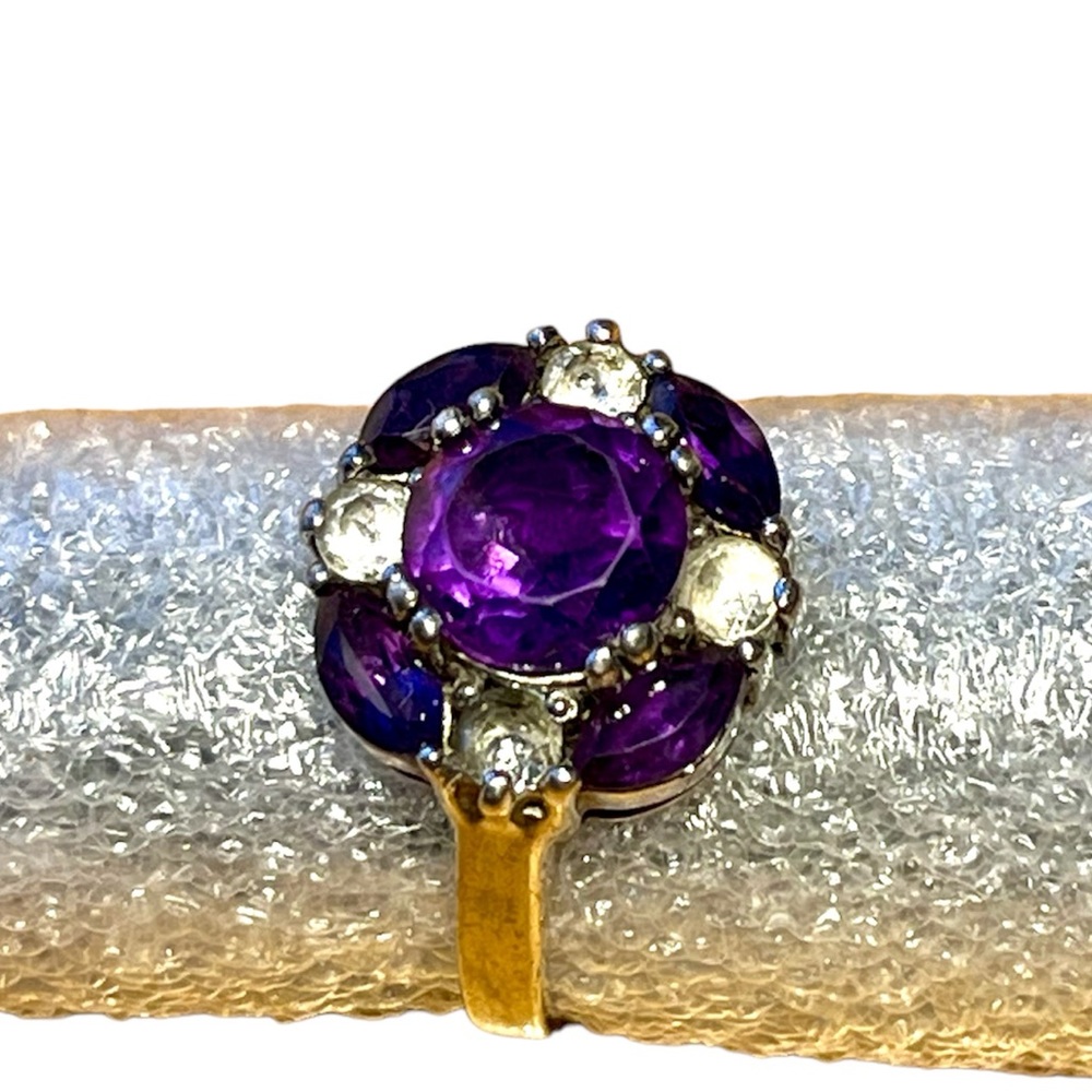 Purple Amethyst Ring in 925 setting